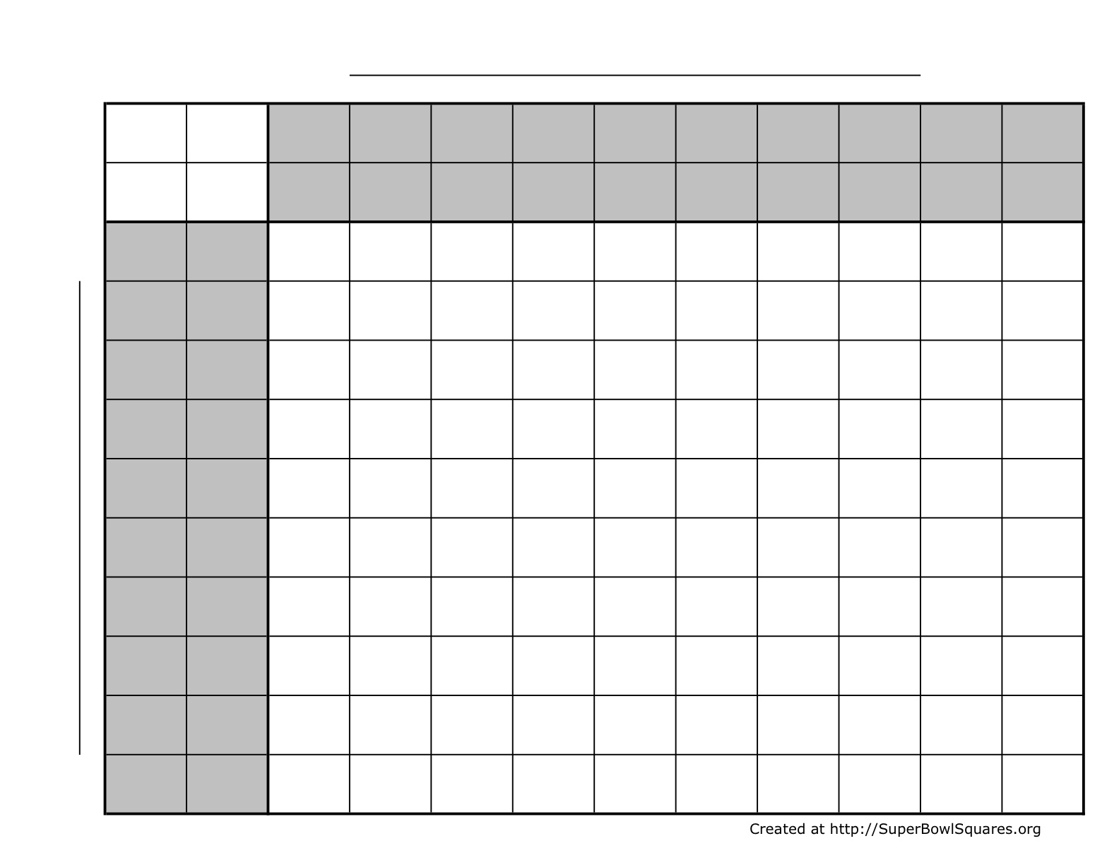 Printable Football Squares Sheets