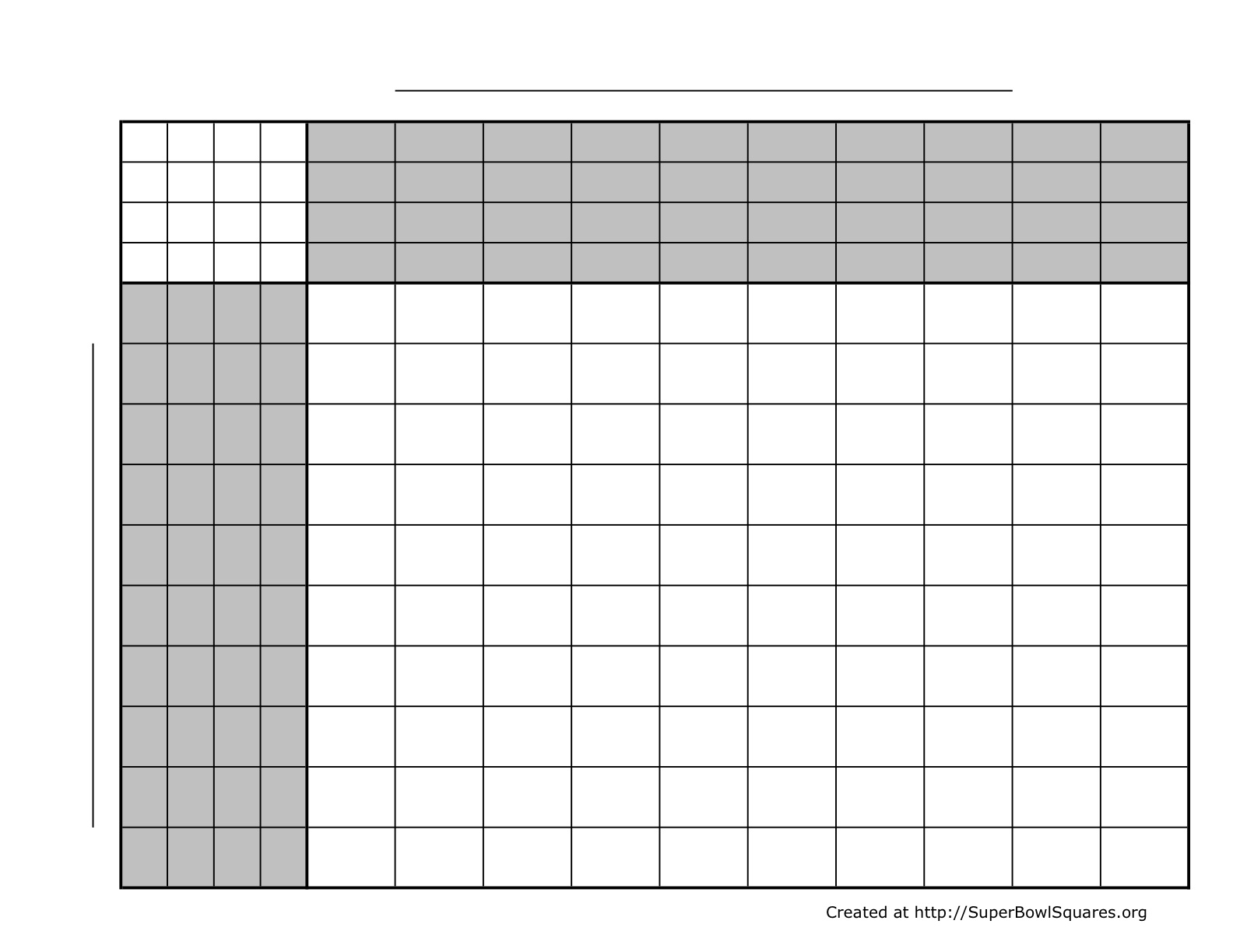 Free Printable Football Squares 100